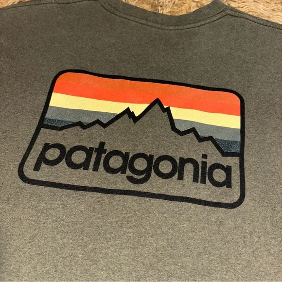 *Patagonia Men's Olive Tee Adventure Ready Hiking Trailwear Outdoor Minimalist L - Picture 6 of 8